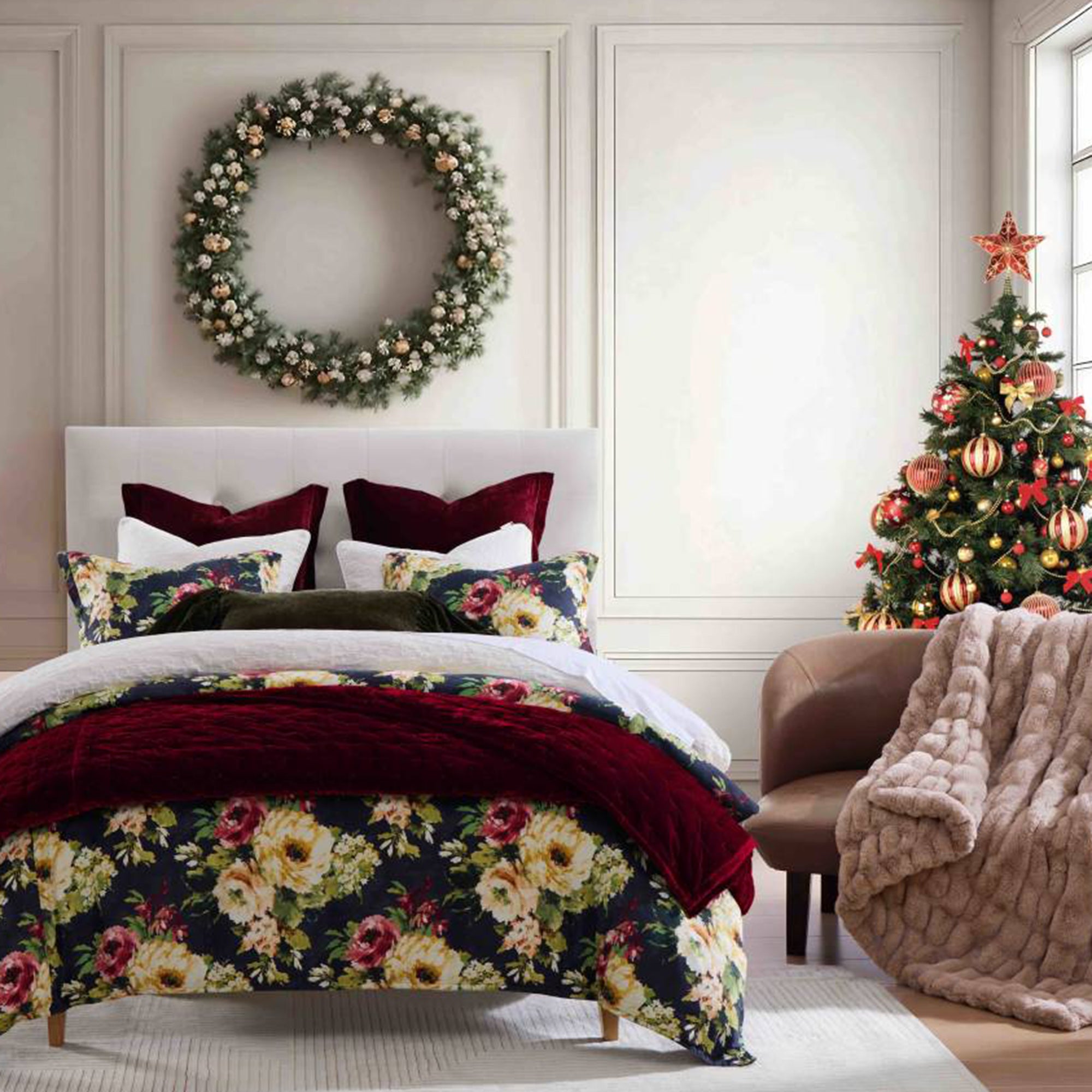 Image of Peony Washed Linen Bedding Set
