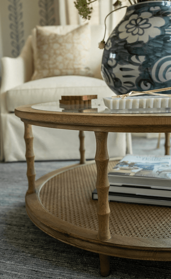 Sabine Solid Oak Round Coffee Table