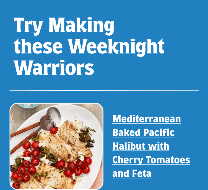Mediterranean Baked Pacific Halibut with Cherry Tomatoes and Feta