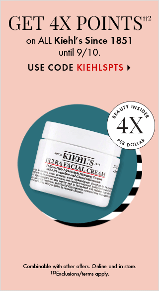 Kiehl's 4x points