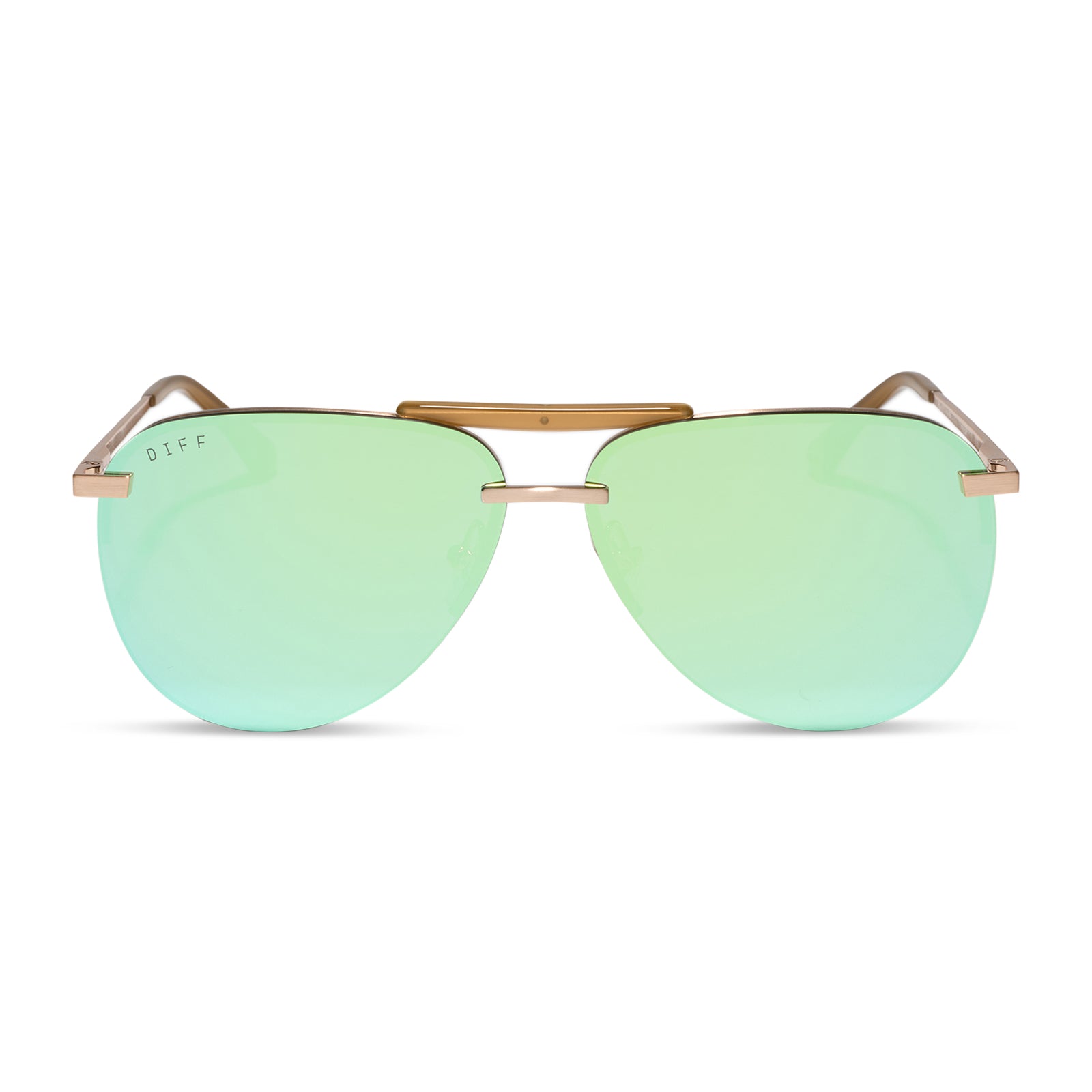 Image of TAHOE - BRUSHED GOLD + DEW DROP MIRROR + POLARIZED + SUNGLASSES