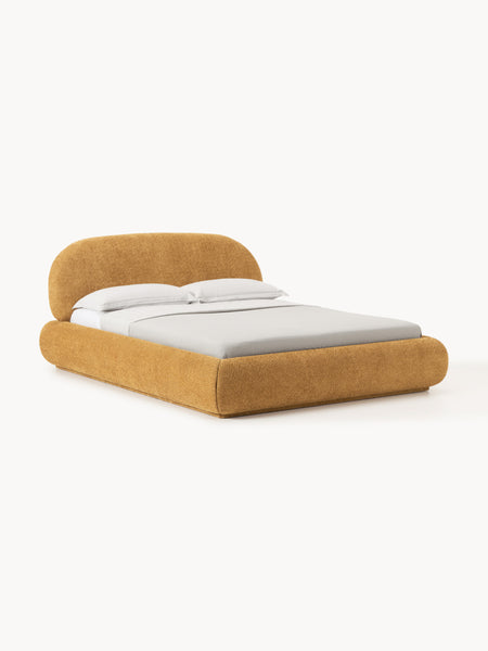 Letto imbottito in teddy bouclé Alba
