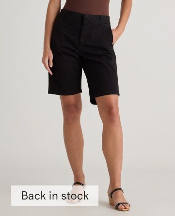 Organic Stretch Cotton Chino Bermuda Shorts
