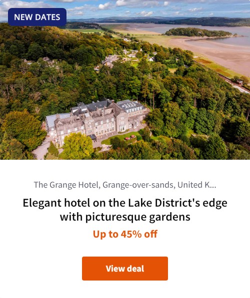 Elegant hotel on the Lake District's edge with picturesque gardens