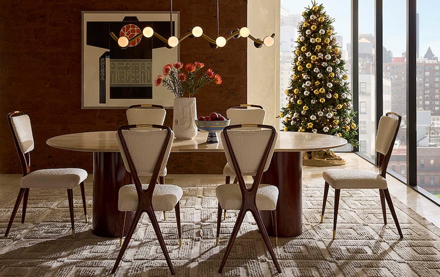 Travertine Capsule Dining Table