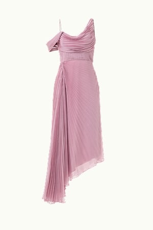 Joelle Pleated Draped Gown