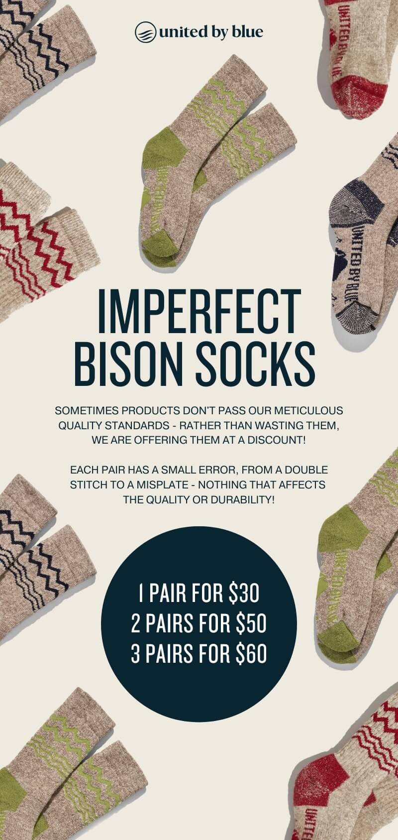 Imperfect Bison Socks