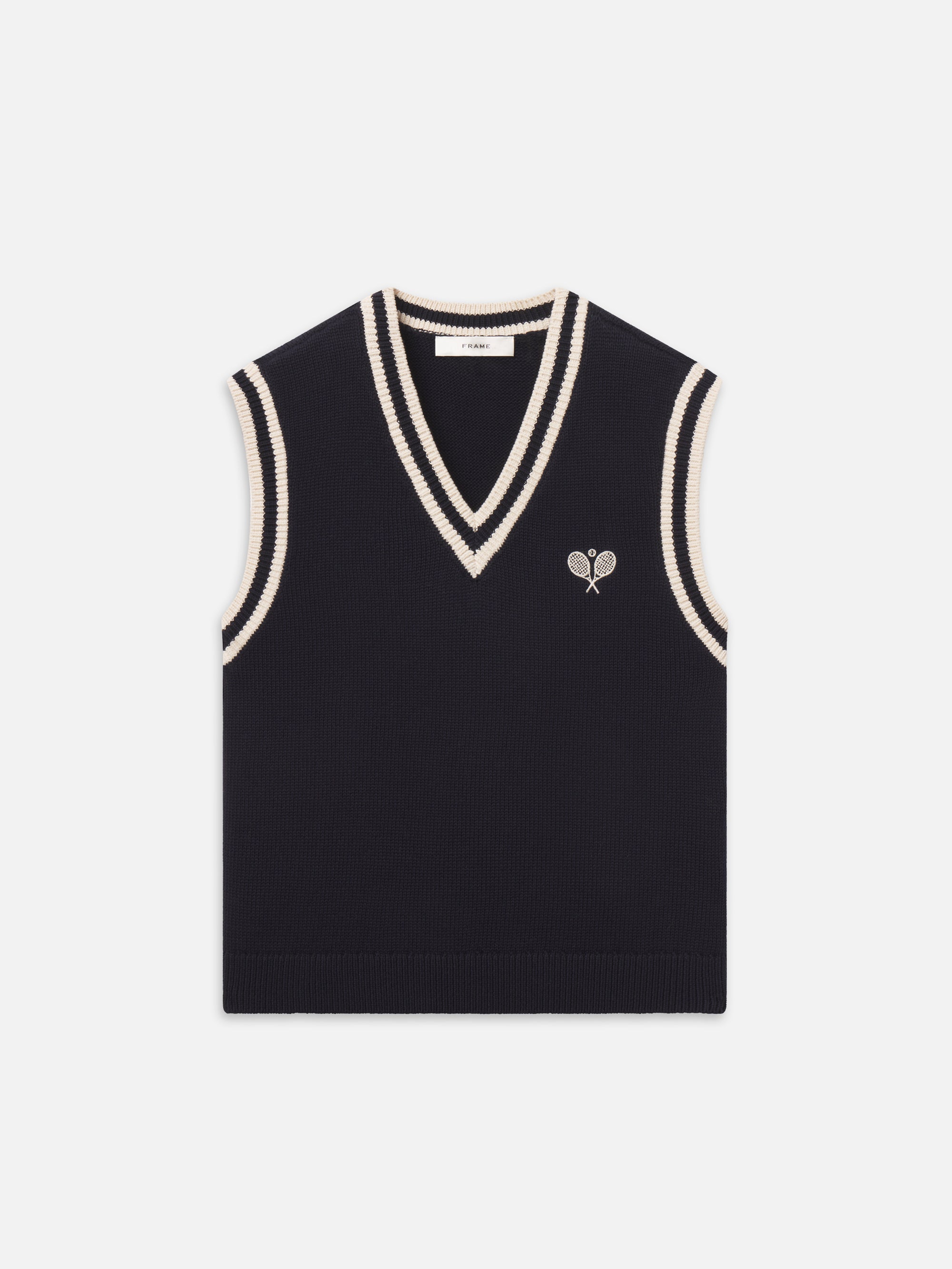 THE TENNIS VEST IN NAVY