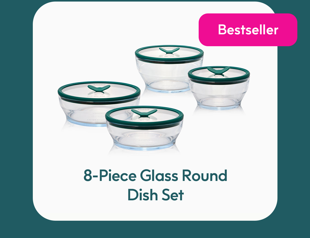 8-Piece Glass Round Dish Set