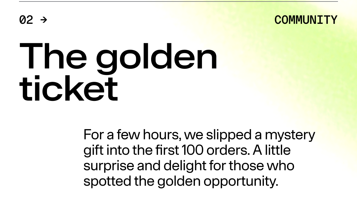 The golden ticket