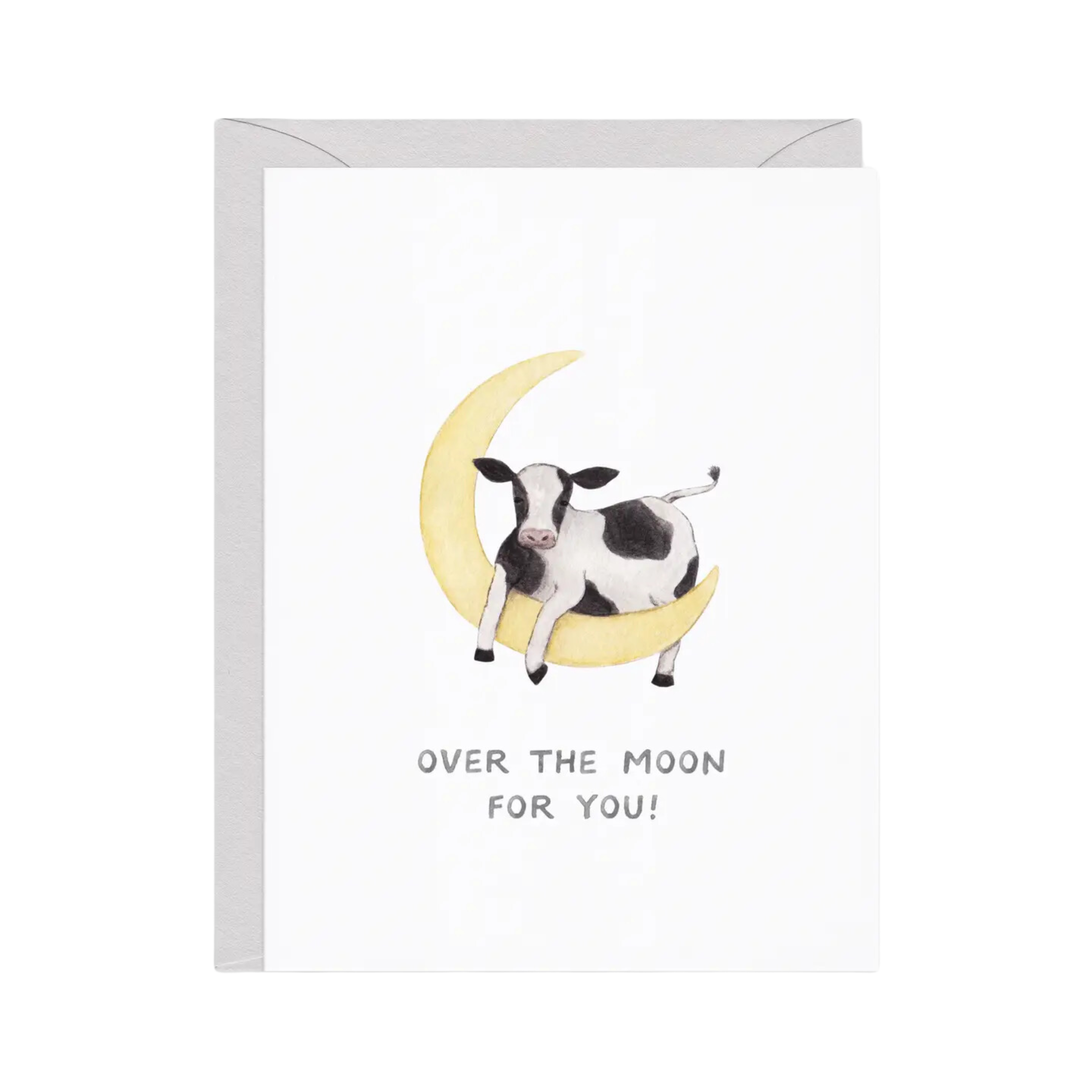 Image of Over the Moon New Baby Card