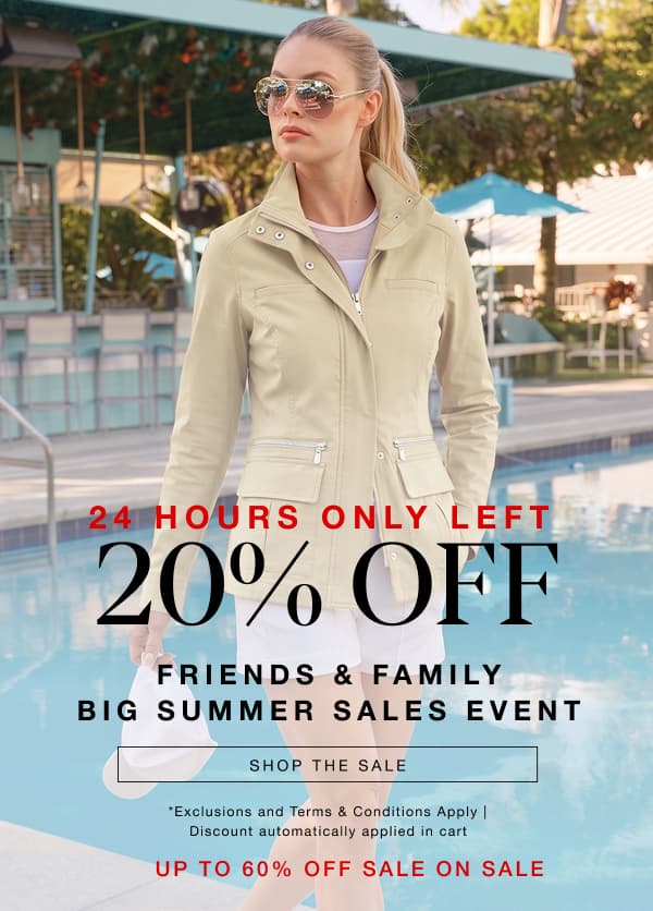 Friends and Family Summer Sales Event. 20% Off 