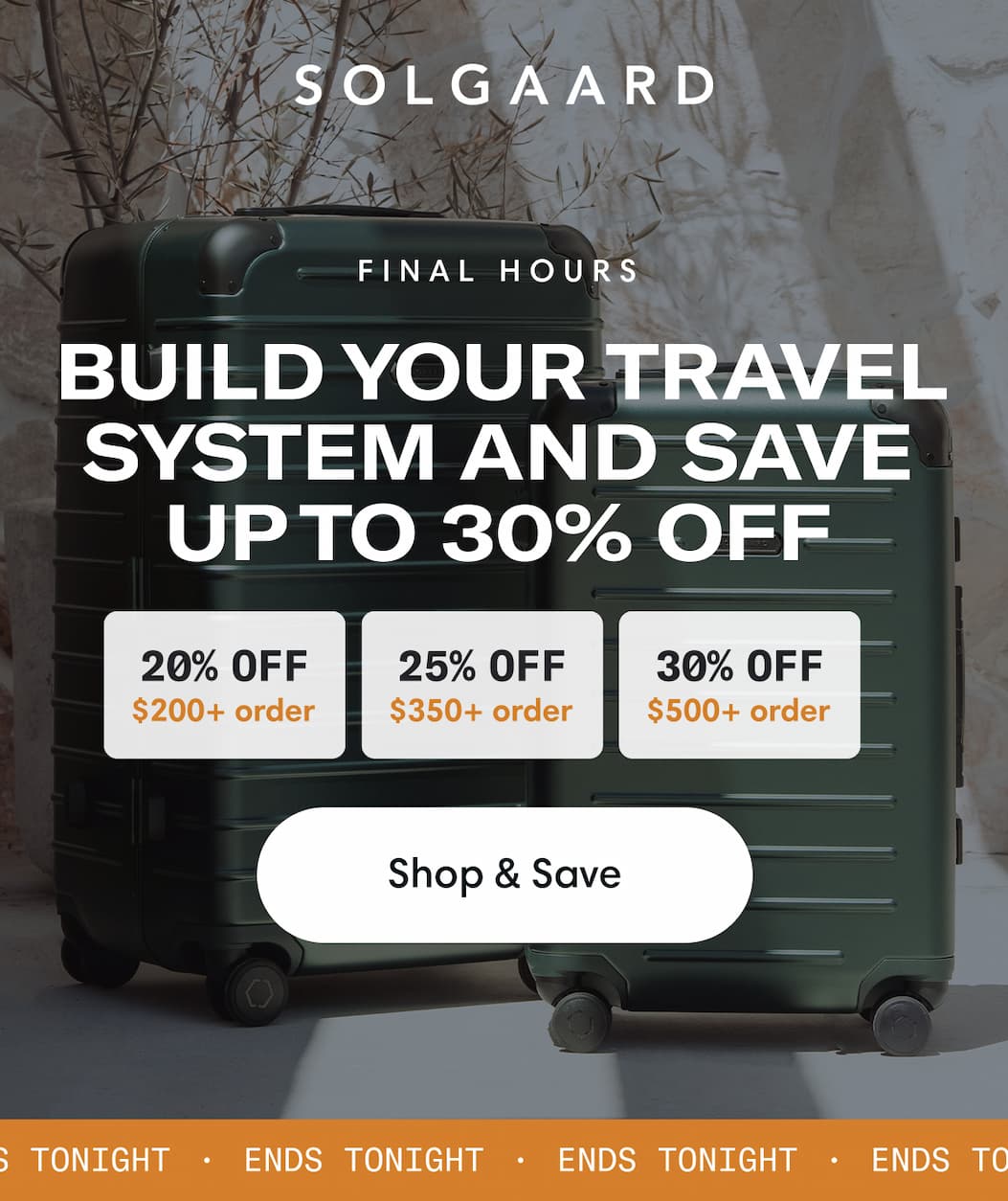 Build your travel system and save up to 30% off. Spend $200+, get 20% off Spend $350+, get 25% off Spend $500+, get 30%