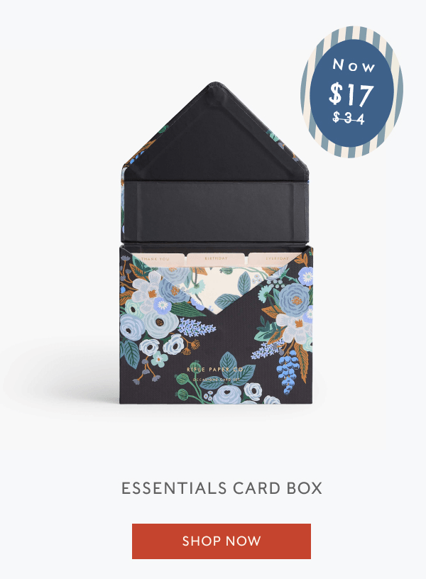 Now $17 | ESSENTIALS CARD BOX | SHOP NOW