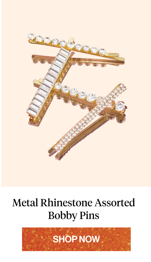 Metal Rhinestone Assorted Bobby Pins
