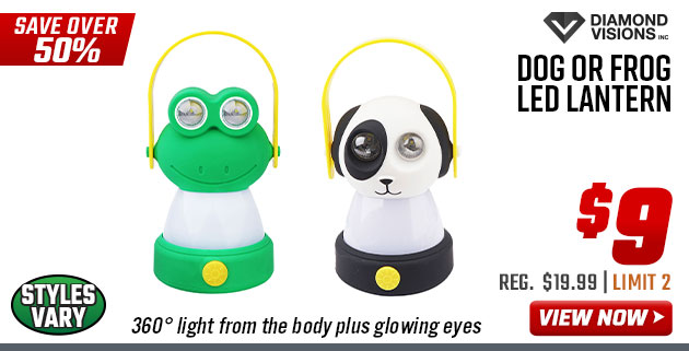 Diamond Vision Dog or Frog LED Lantern