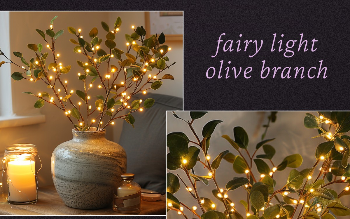 Fairy Light Olive Branch