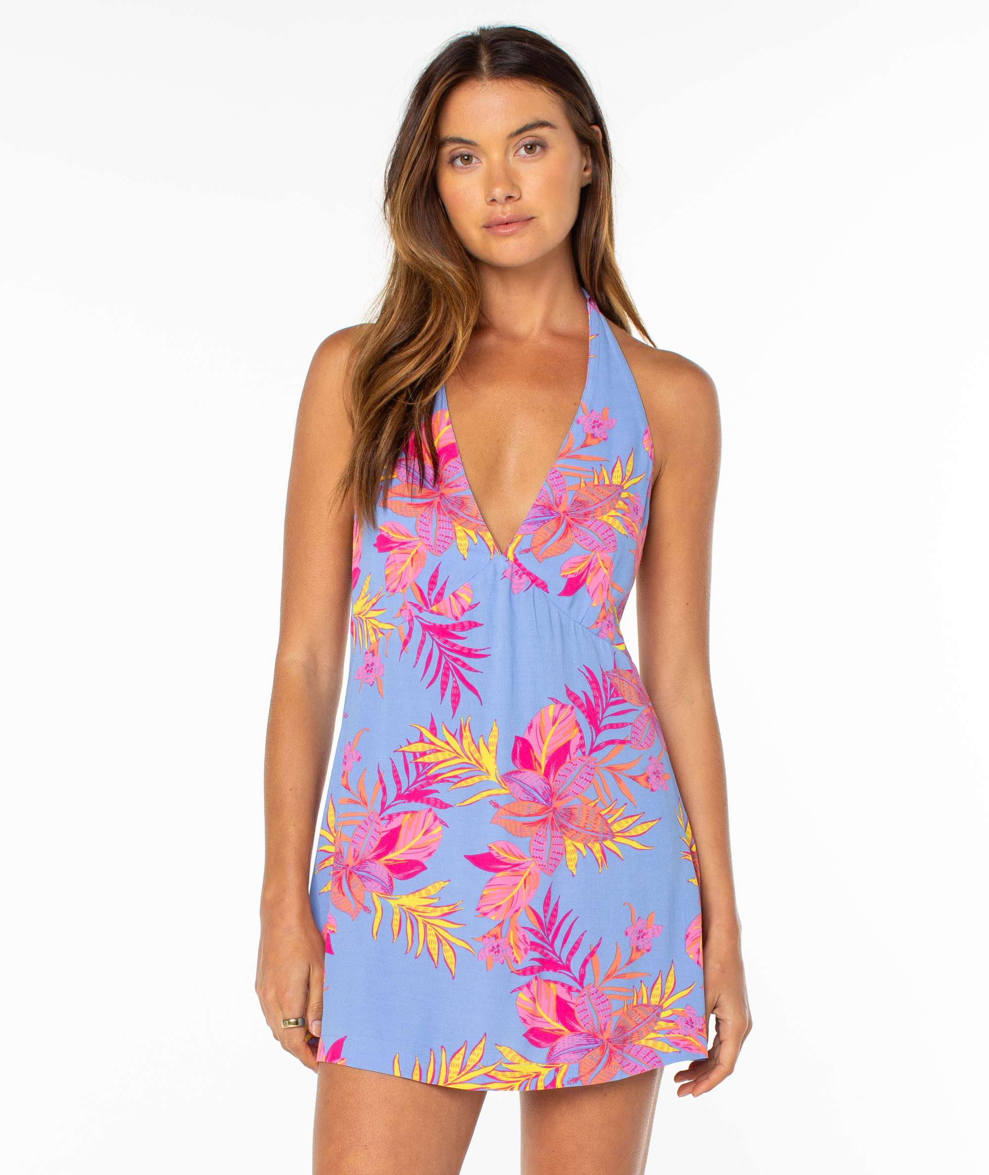 Image of Beach Day Floral Mini Dress