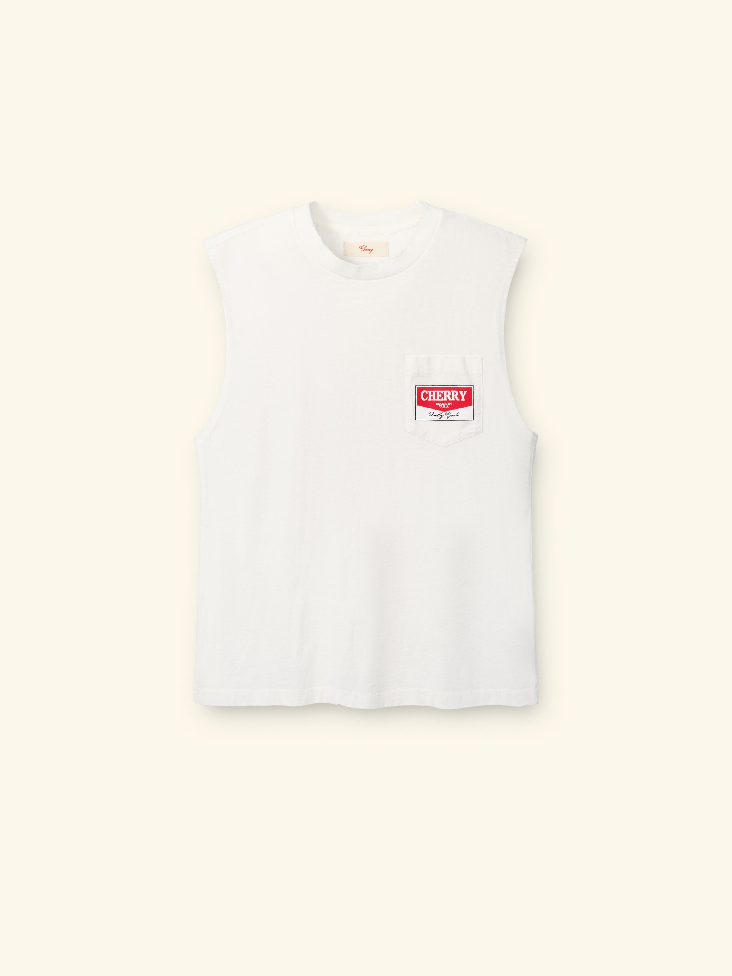 Image of Chevron Logo Running Shirt (Vintage White)