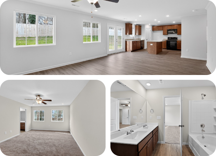 A grid of 3 images of the property