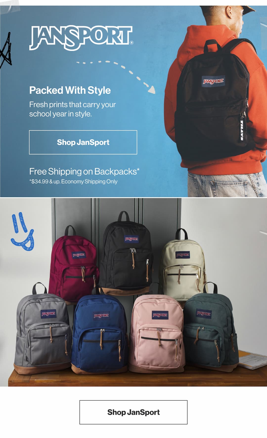 Free Shipping Backpacks