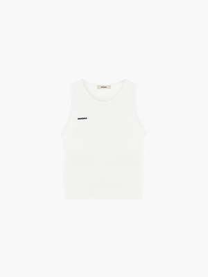 365 Cotton-Stretch Tank Top—Off-White