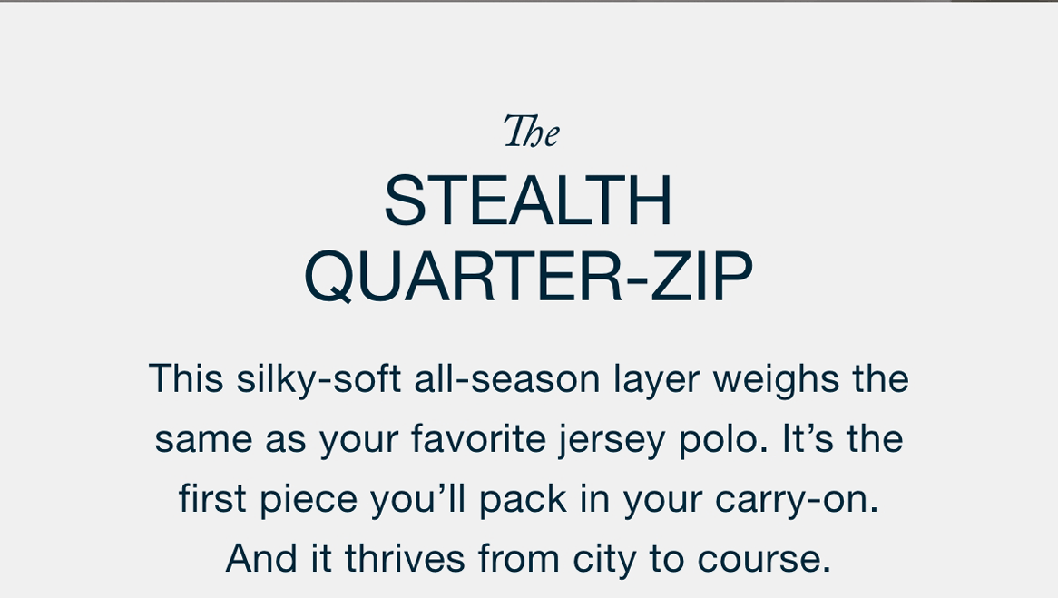 The Stealth Quarter-Zip