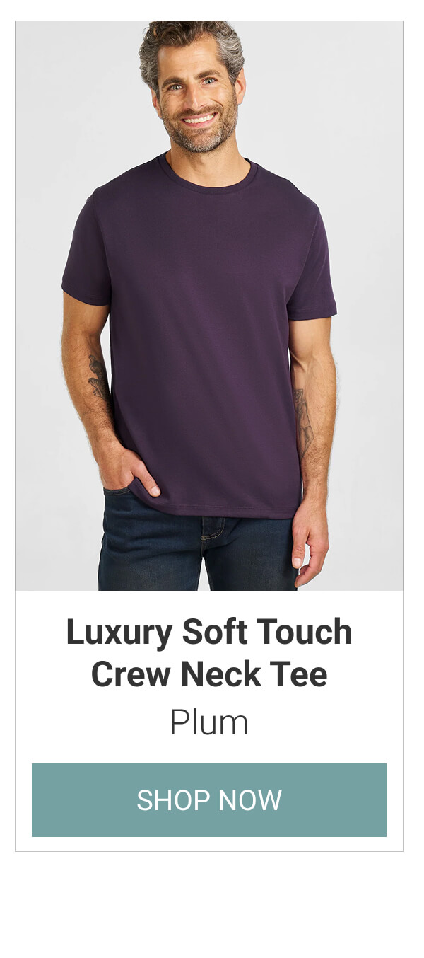 Plum Luxury Soft Touch Crew Neck Tee