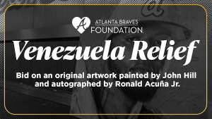 Atlanta Braves Foundation: Bid on an original artwork painted by John Hill and autographed by Ronald Acuña Jr.