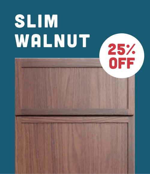 Slim Walnut cabinet with 25% off