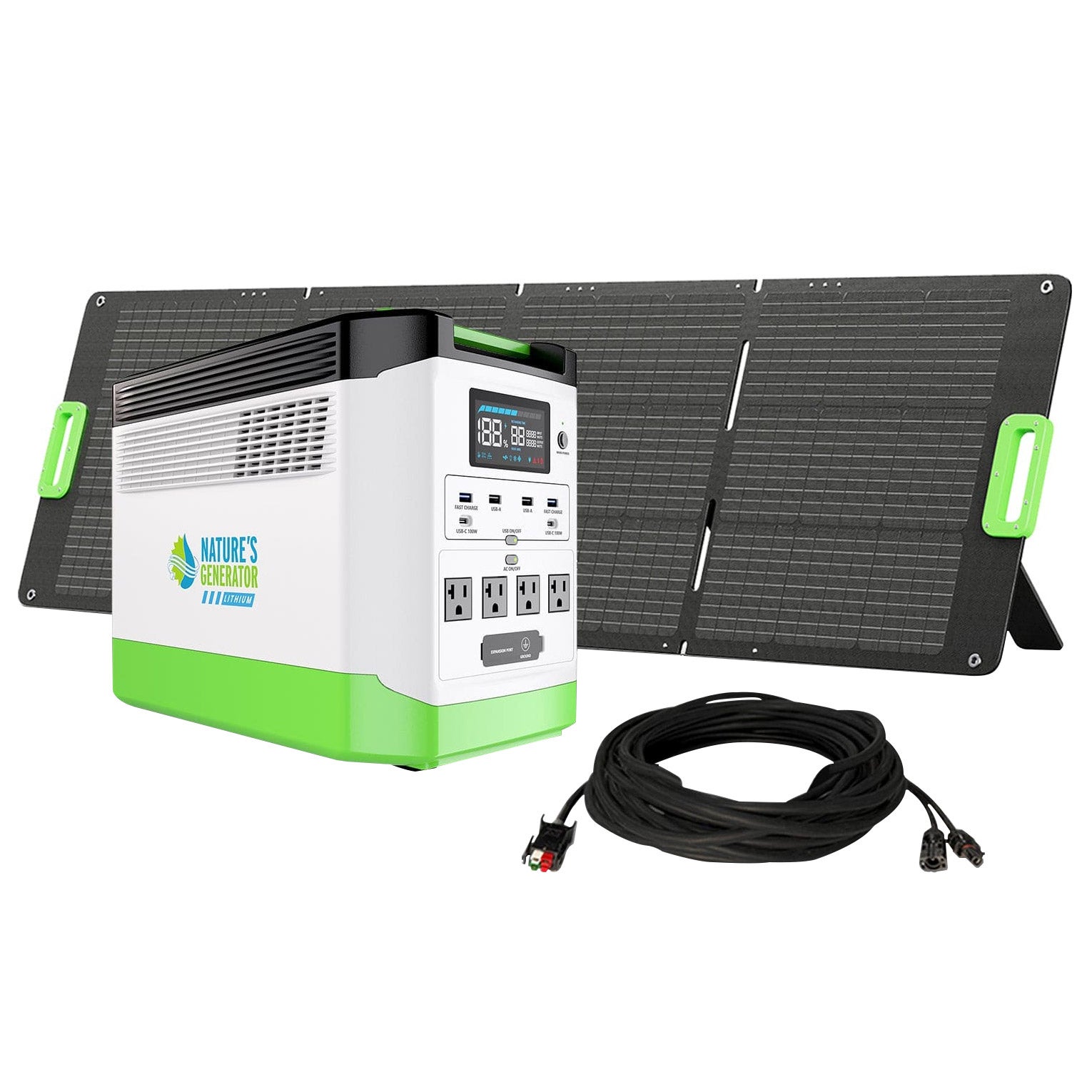 Nature’s Generator Lithium 1800 Solar Generator with 200W Folding Solar Panel