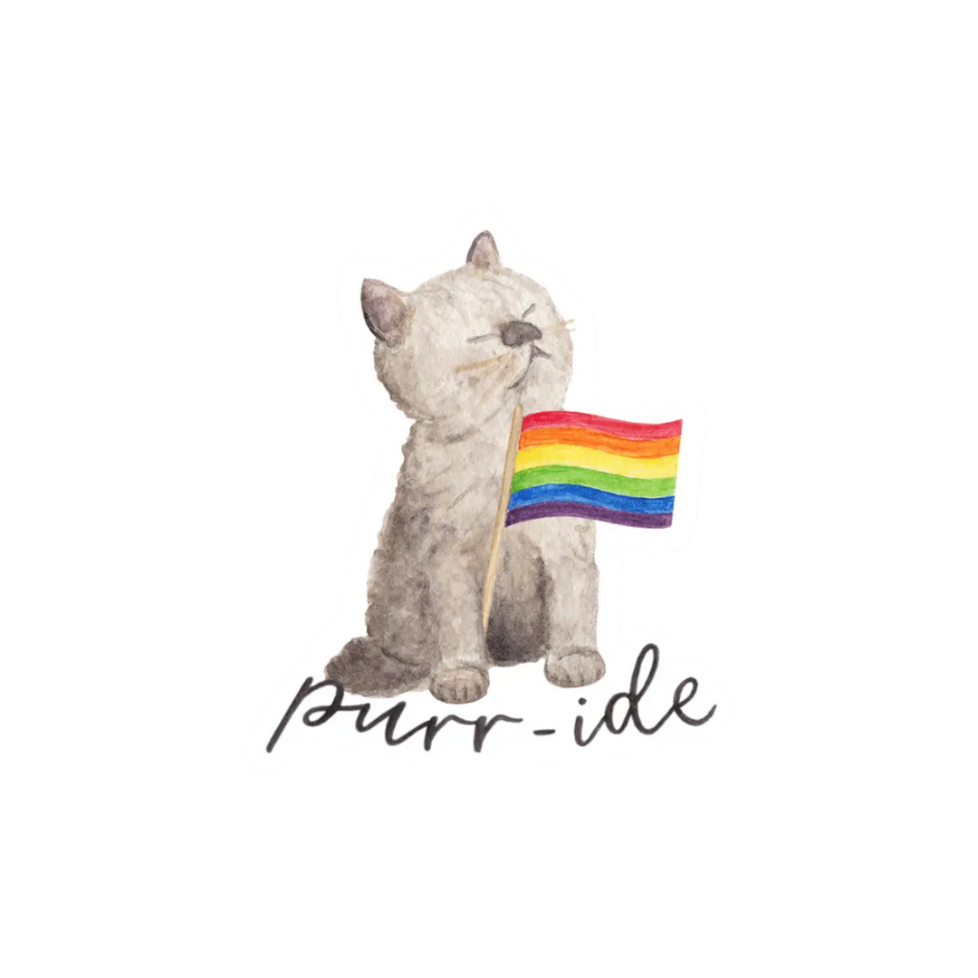 Image of Rainbow Flag Purr-Ide Pride Sticker