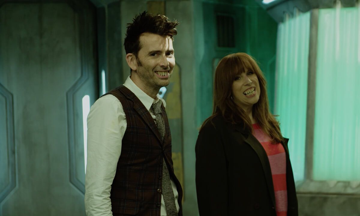 David Tennant and Catherine Tate behind the scenes of Wild Blue Yonder