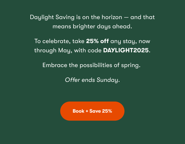 Daylight Saving is on the horizon