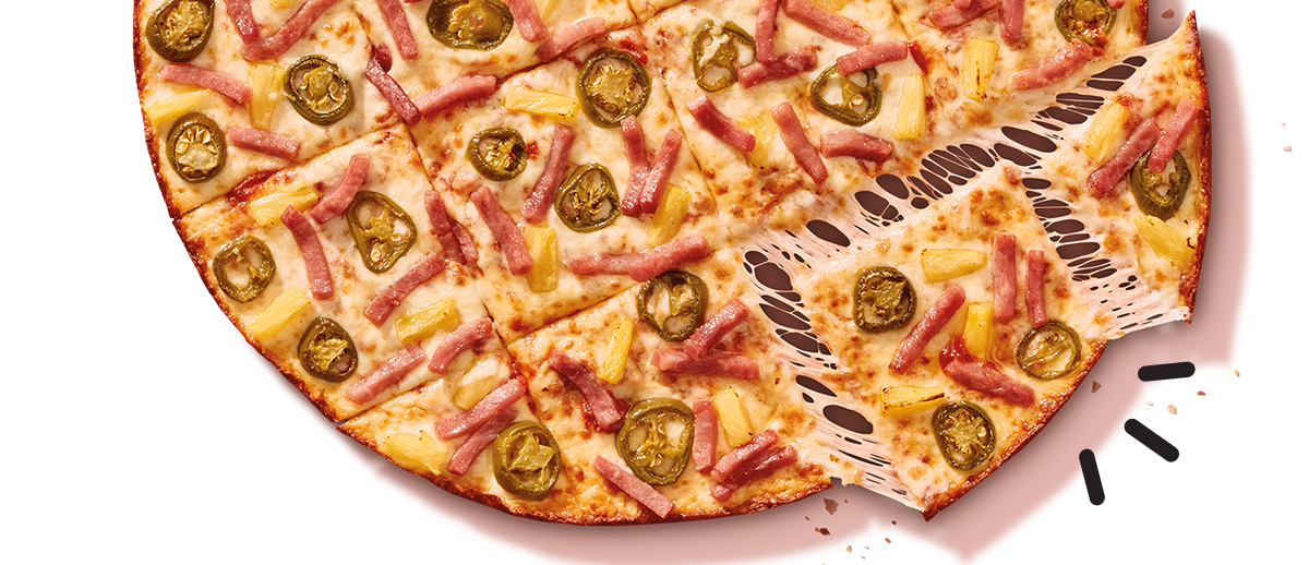 Thin crust pizza.