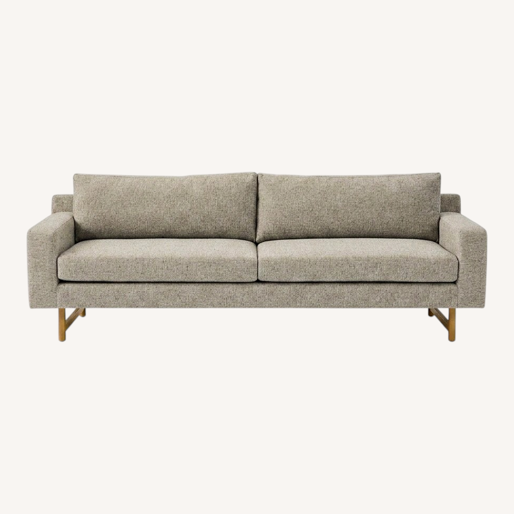 Image of West Elm Eddy Graphite Fabric 2 Seater Sofa