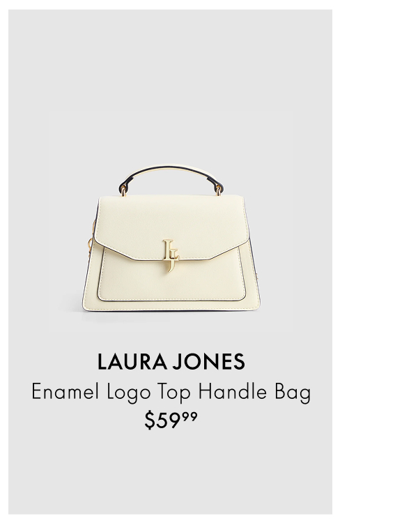 LAURA JONES Enamel Logo Top Handle Bag