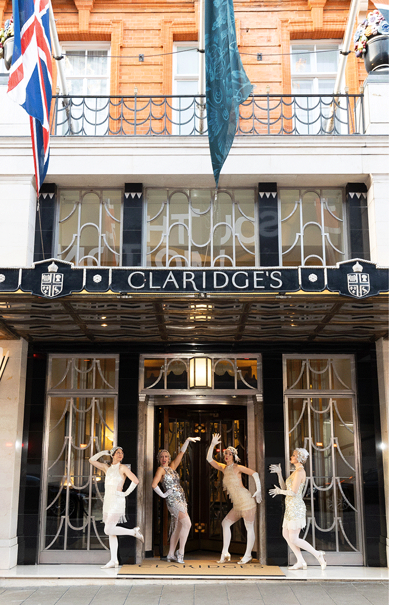 A rotation of images taken at Claridge's to celebrate 100 years of Art Deco