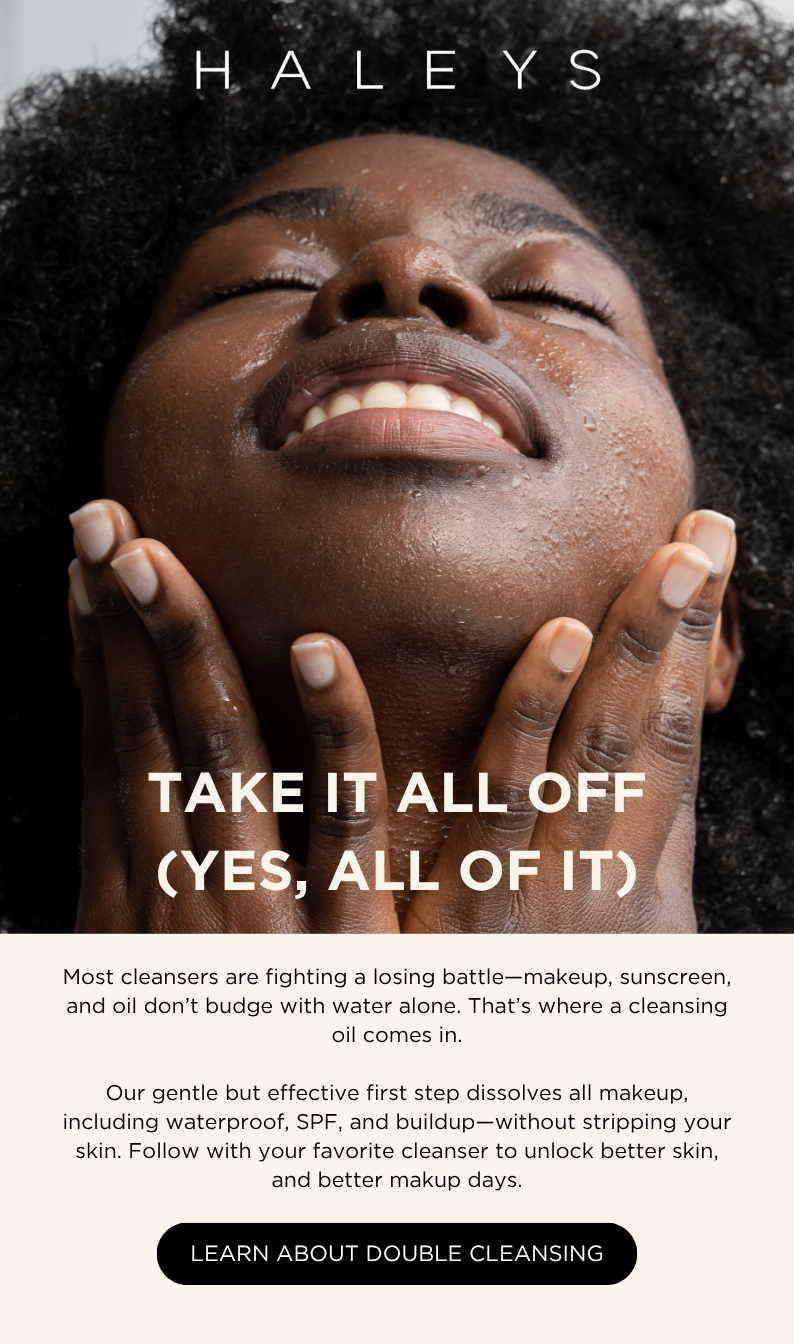 Re-move dissolves all makeup including waterproof, SPF and buildup without stripping your skin. Follow with your favorite cleanser to unlock better skin and better makeup days.