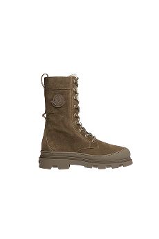 Vera High Suede & Shearling Lace-Up Boots