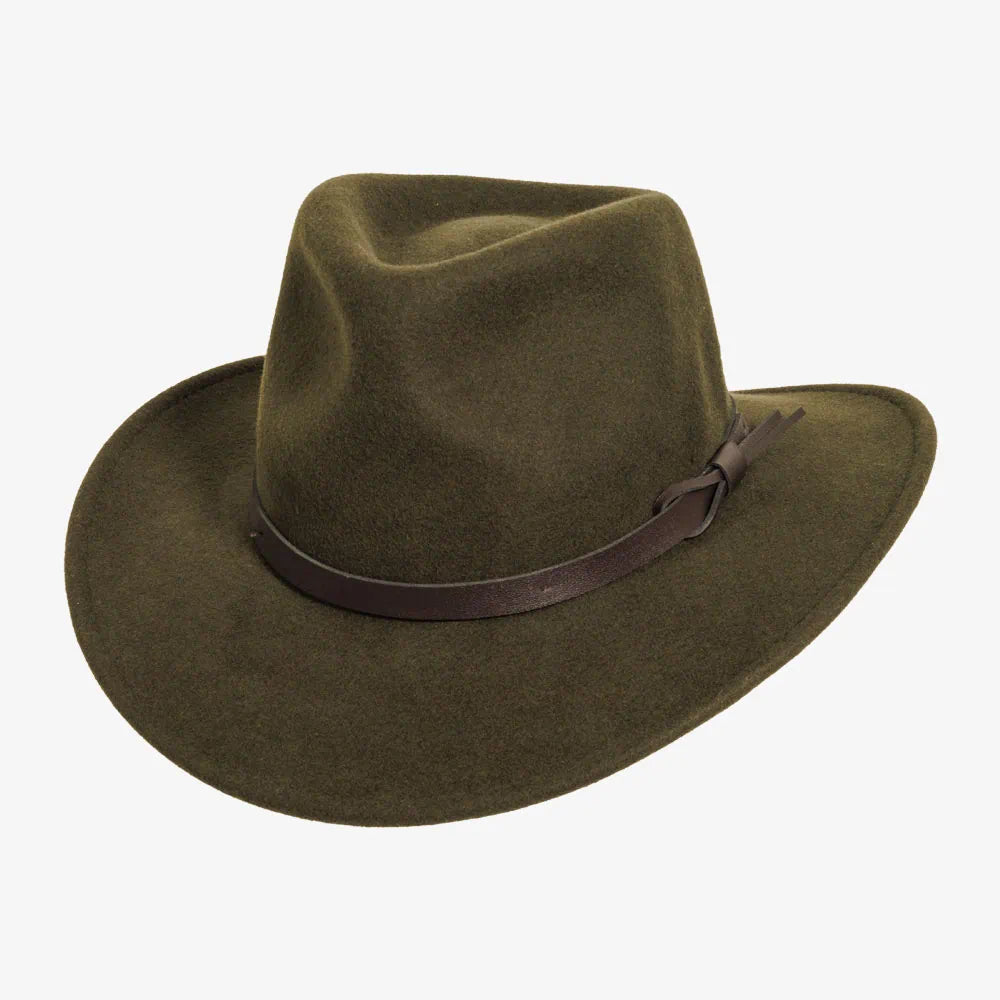 Image of Pathfinder | Mens Olive Wool Felt Outback Hat