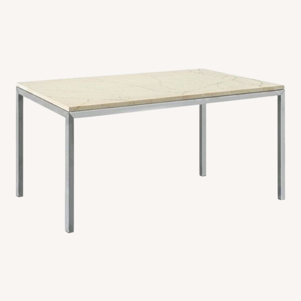 Image of Room & Board Parsons White Marble Dining Table
