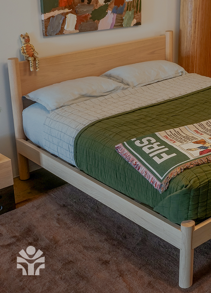 Keeps Architect Bed Frame in Eclectic Bedroom