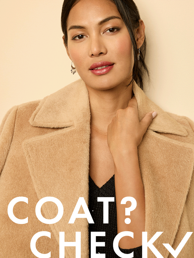 Slideshow of images of a woman wearing a long wool coat