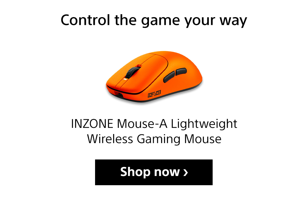 Control the game your way | Inzone Mouse-A Lightweight Wireless Gaming Mouse | Shop now