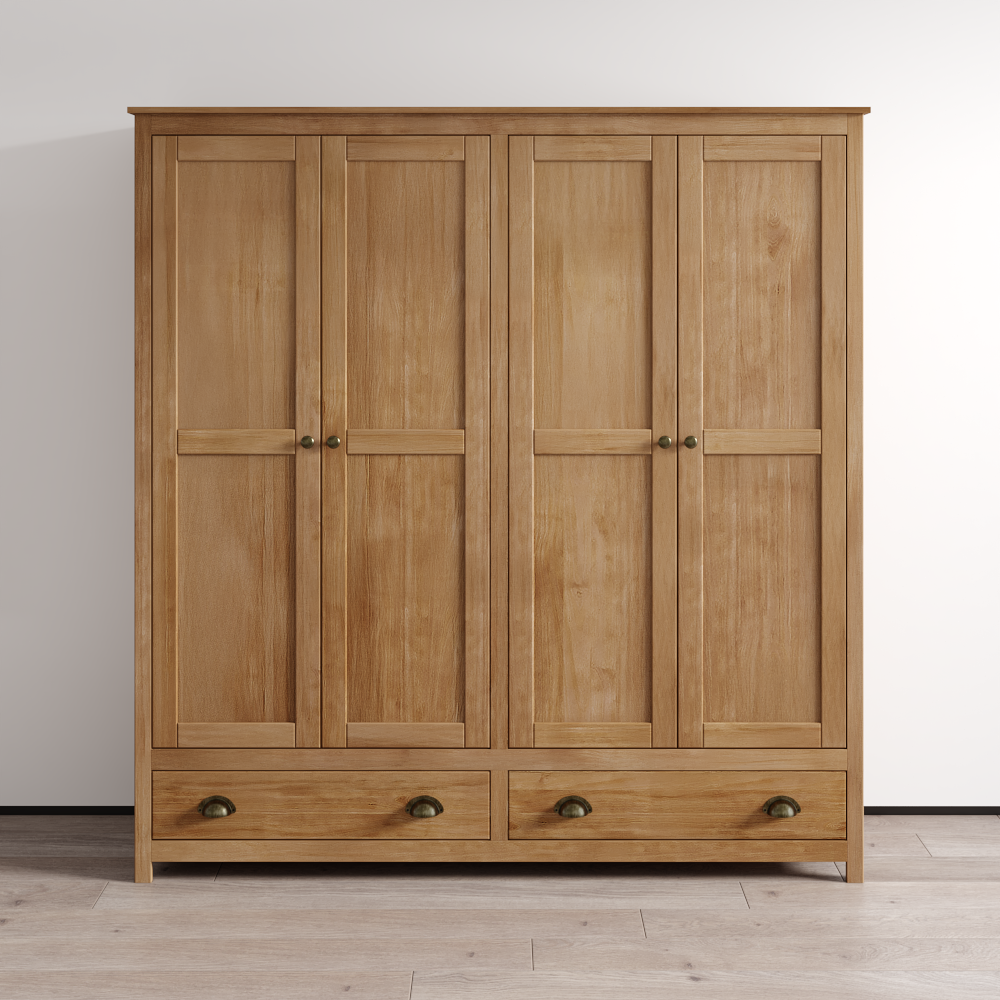 Topazio 4D2S Solid Wood Wardrobe
