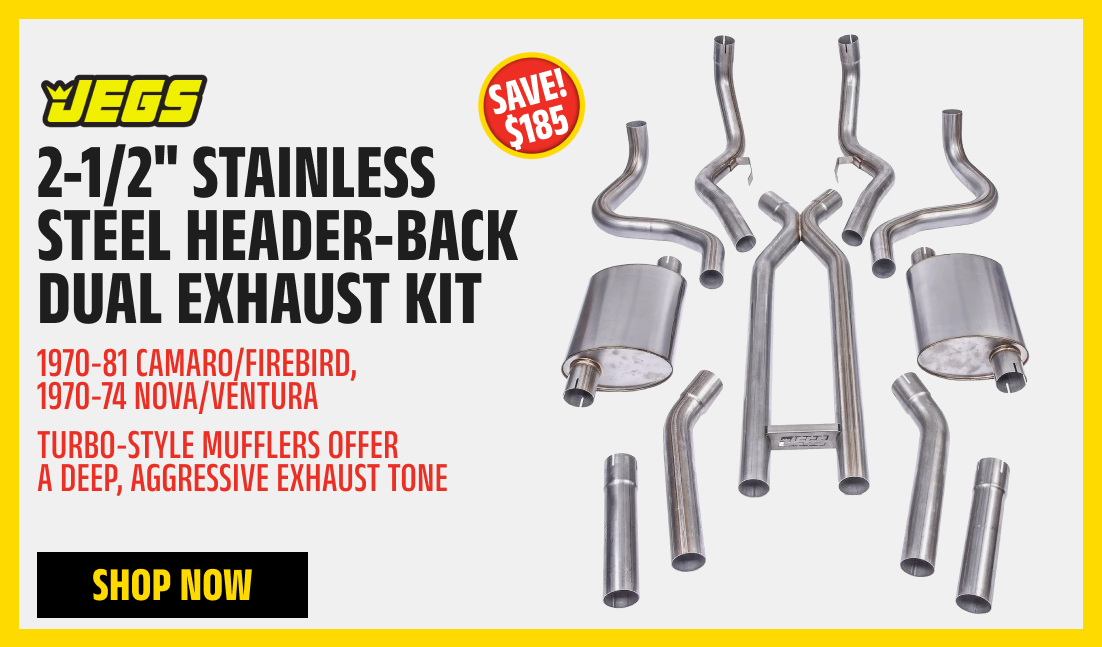 2-1/2" Stainless Steel Header-Back Dual Exhaust Kit
