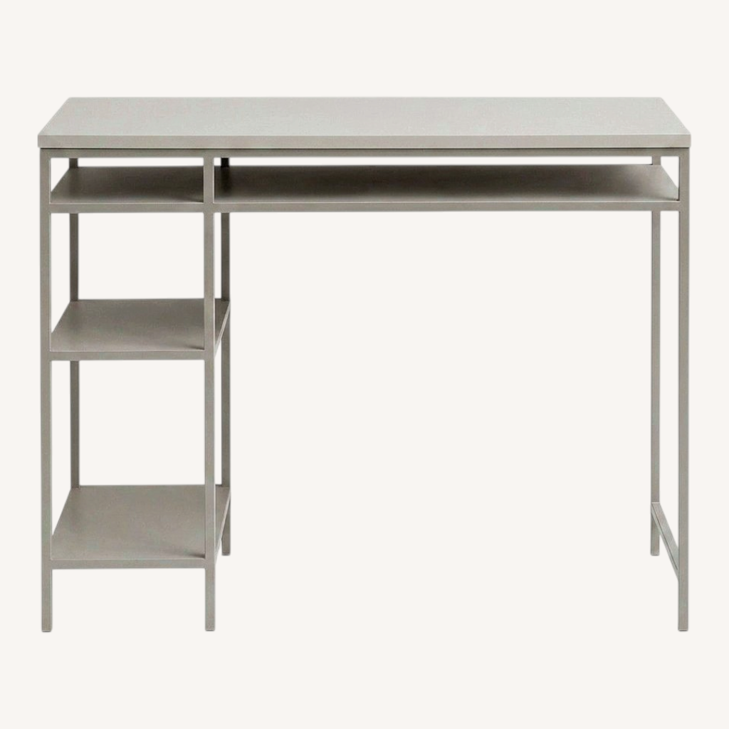 Image of Room & Board Bowen Light Gray Desk