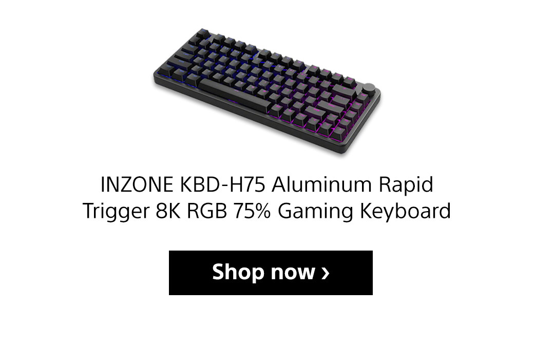 Inzone KBD-H75 Aluminum Rapid Trigger 8K RGB 75% Gaming Keyboard | Shop now