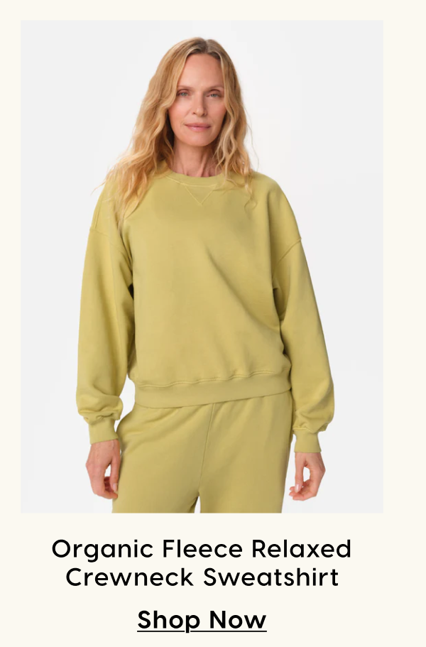 Organic Fleece Relaxed Crewneck Sweatshirt